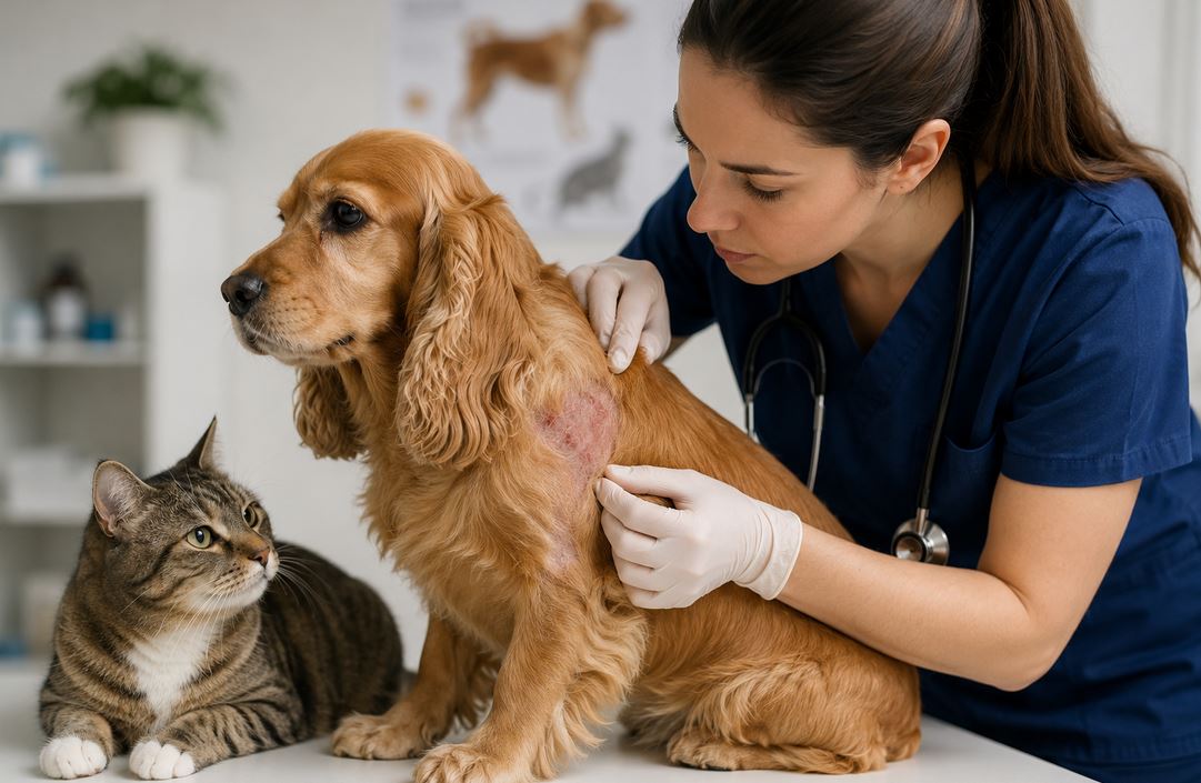 Sinais comuns de doenças cutâneas em animais de estimação